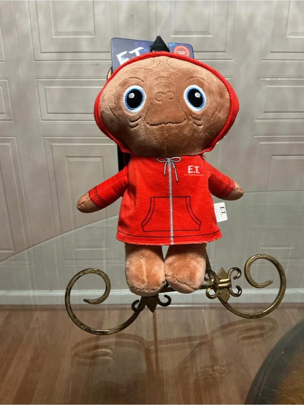 .T. Extra Terrestrial In Red Hoodie 10.5”  Dog Toy With Clinker & Squeaker